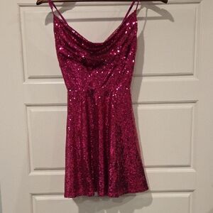 Lucy in the Sky Pink Sequin Mini Dress